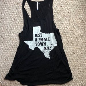 Black razor back tank top